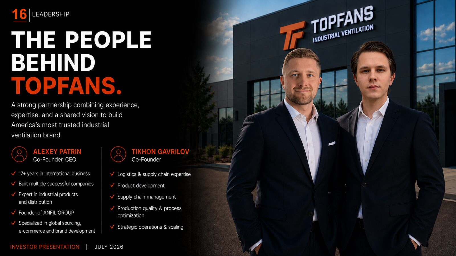 TOPFANS investor presentation slide 16