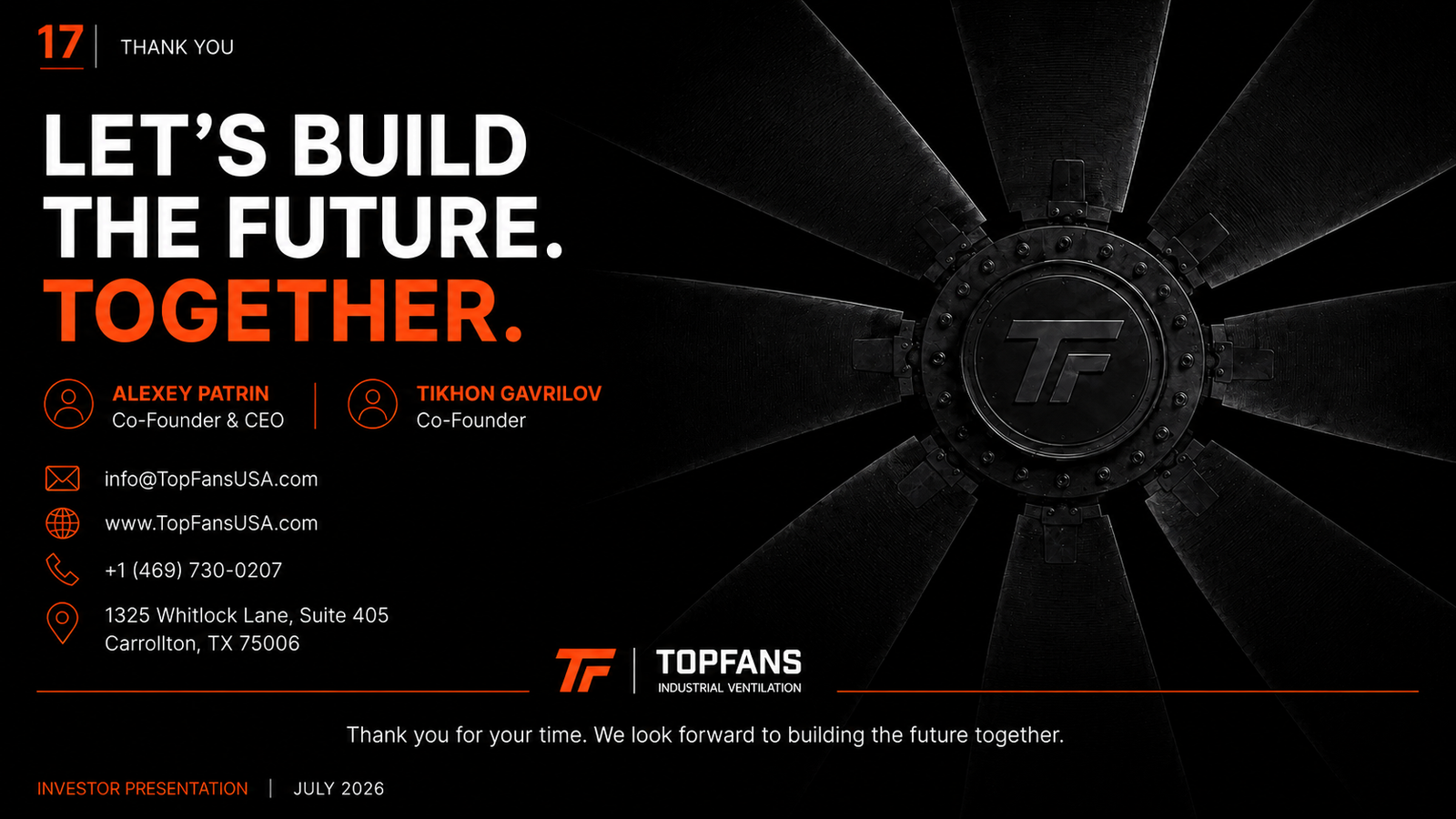 TOPFANS investor presentation slide 17